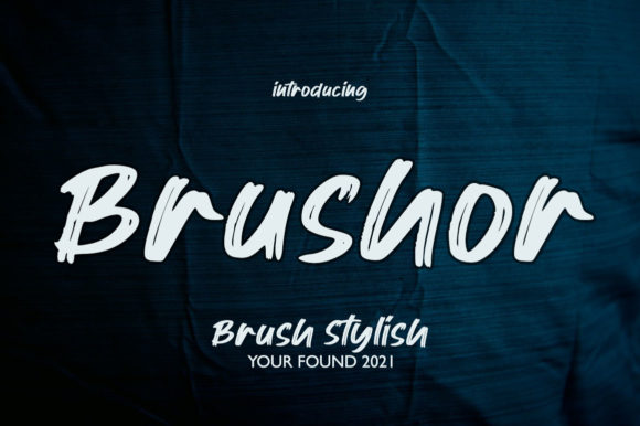 Brushor: A Brushed Display Font for Crafters and Product Creators