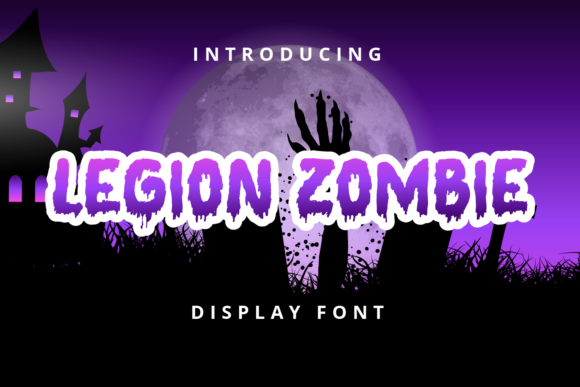 Legion Zombie: A Spooky Display Font for Crafty Creations and Halloween Designs